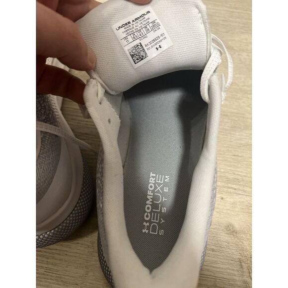 Under Armour Women's Shoes UA Hovr Turbulence White Gray Size 11 - Picture 10 of 11